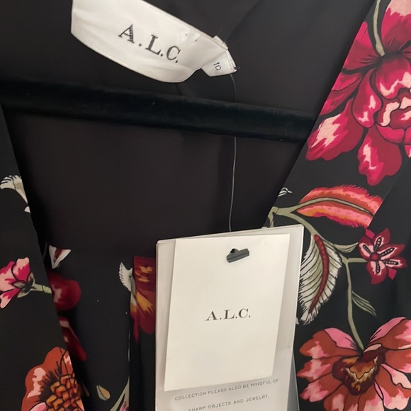 A.L.C $595 Floral Ruched Dress - Picture 9 of 13